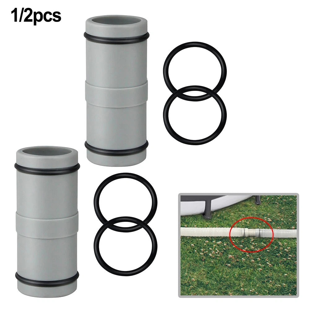 32mm Pool Hose Connector with Rubber O Ring for Seamless Water Flow Control