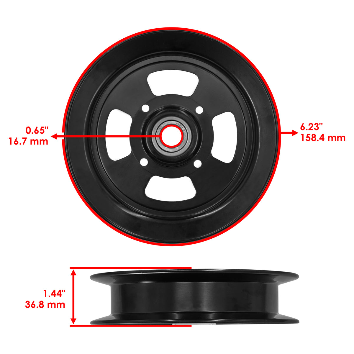 Deck Idler Pulley Replacement for Exmark Lazer Z (48 52 60 72 Inch Deck) (2000–2019)