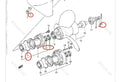 Lower Gearcase Seal Kit for Suzuki Marine DT8 DT9.9 (8/9.9 HP) 09282-16003 09280-52004