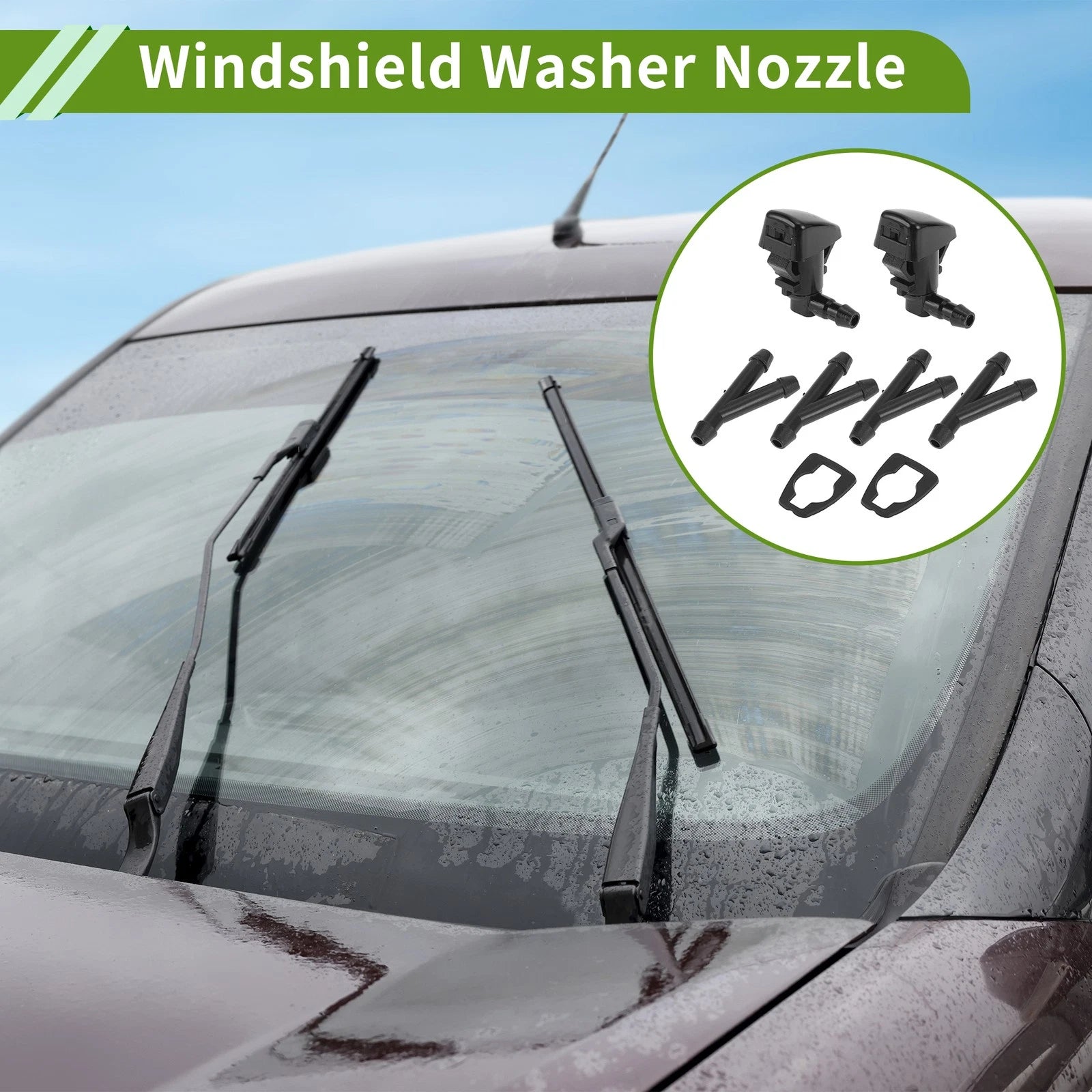 Windshield Washer Nozzle with Hose Connector for Toyota (2005–2015)
