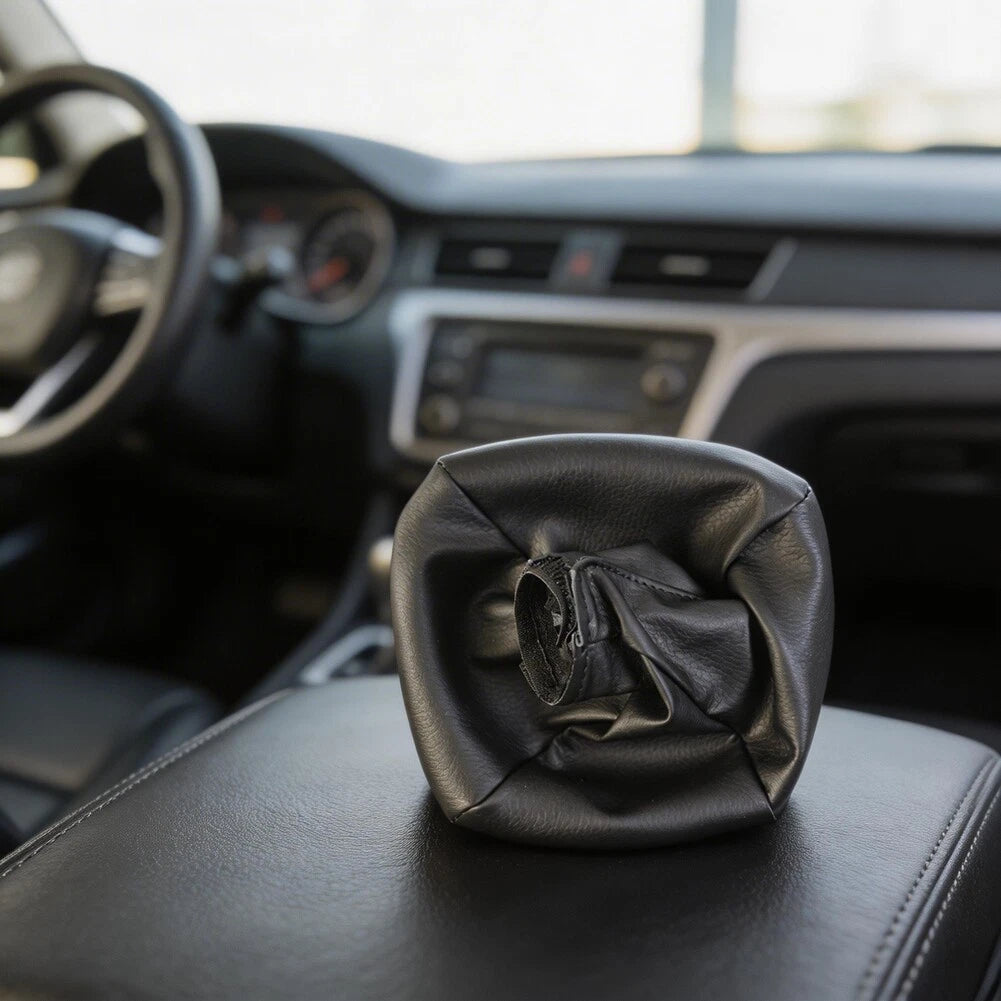 Gear Shift Knob Cover for Fiat Panda (2012) - Black Artificial Leather