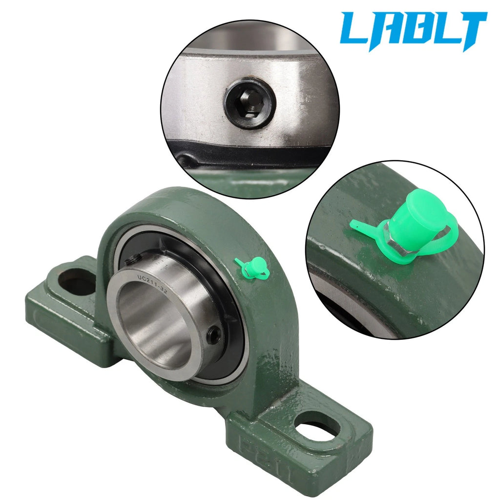 2X Pillow Block Bearing UCP211-32 for 2" Bore 2-Bolt