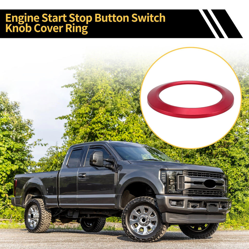 Engine Start Stop Button Switch Knob Cover Ring for Ford F-150 (2016–2021)