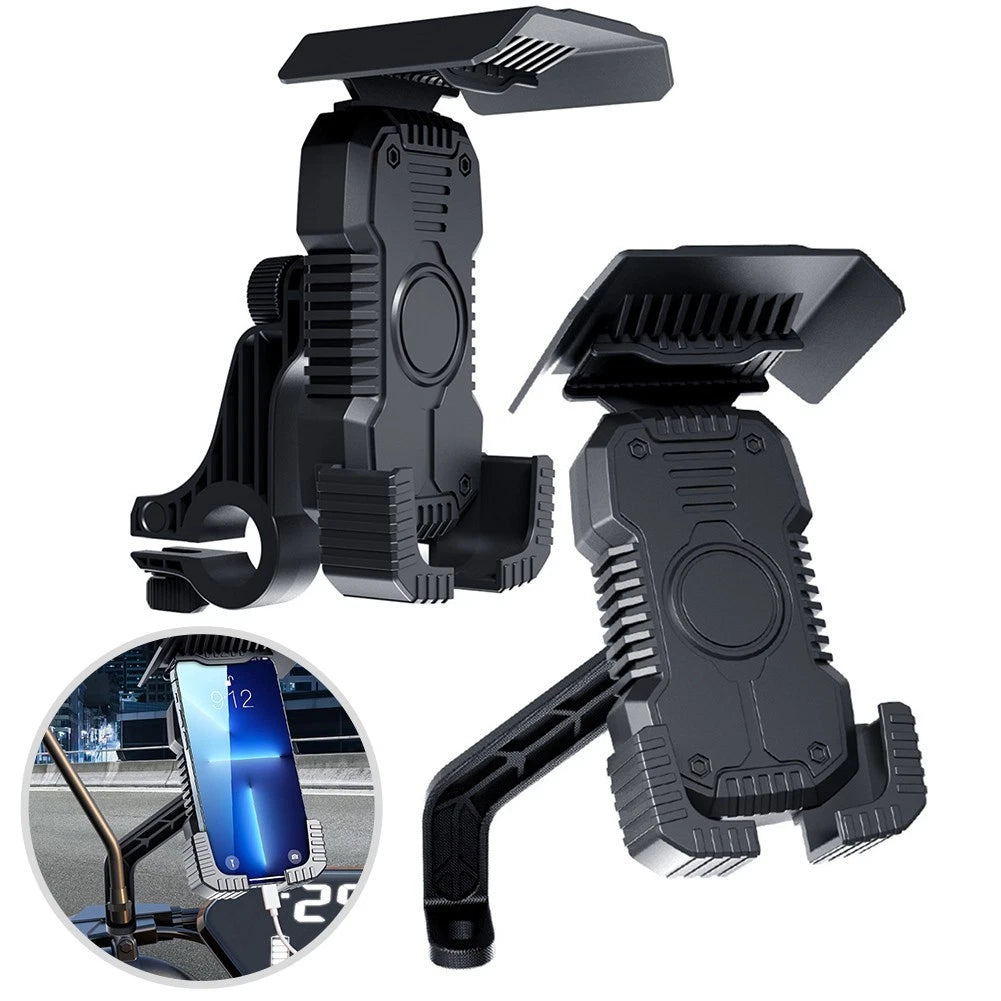 Handlebar Phone Holder for Motorcycle Scooters (Universal Fit)