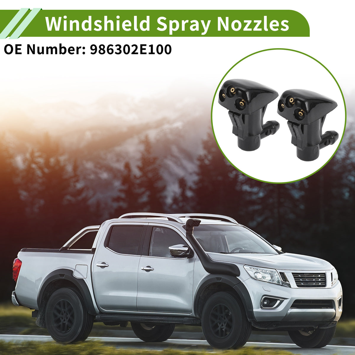 Windshield Washer Nozzle With Hose Connector for Hyundai (2010–2019)