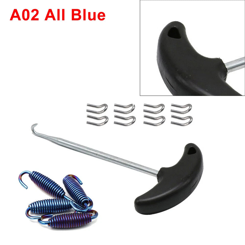 Set of 4 Exhaust Pipe Muffler Mounting Springs Hooks for Motorcycle