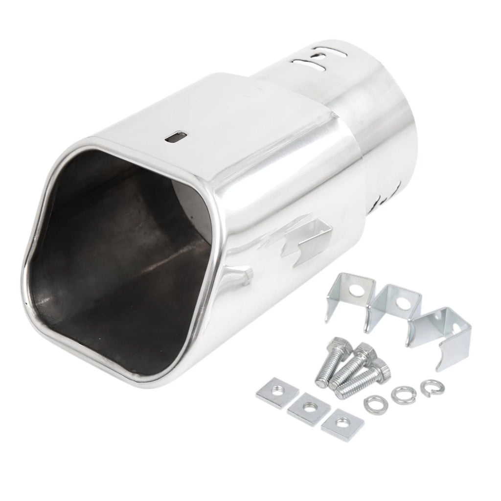 Stainless Steel Exhaust Tail Muffler Tip Pipe Chrome Universal