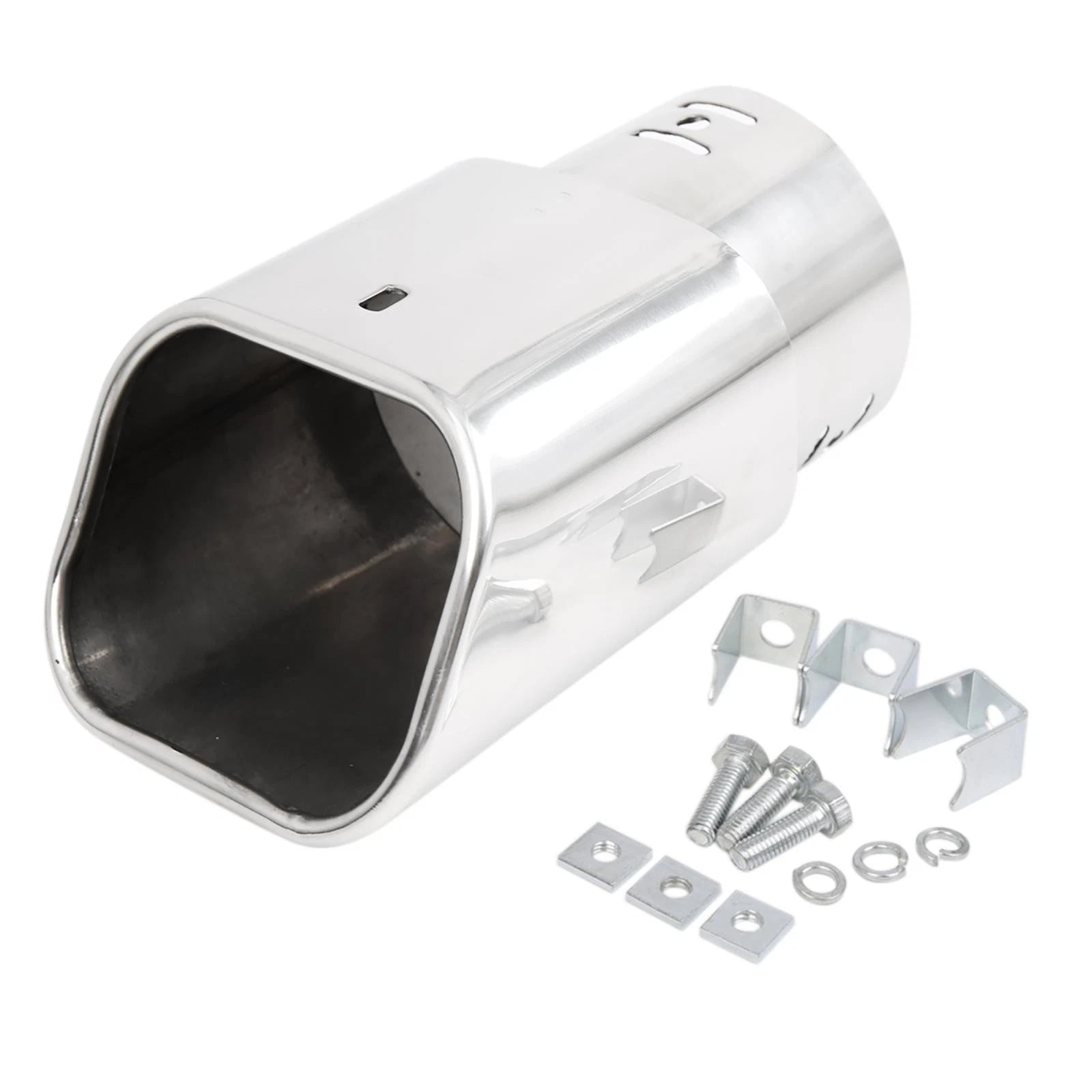 Stainless Steel Exhaust Tail Muffler Tip Pipe Chrome Universal