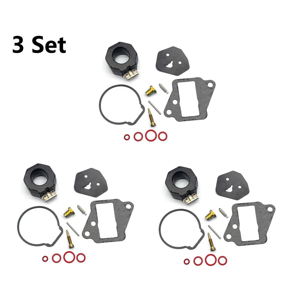 Set of 3 Carburetor Repair Parts for Yamaha Outboard 9.9 15 HP (1986–1995) 6E7-W0093-01