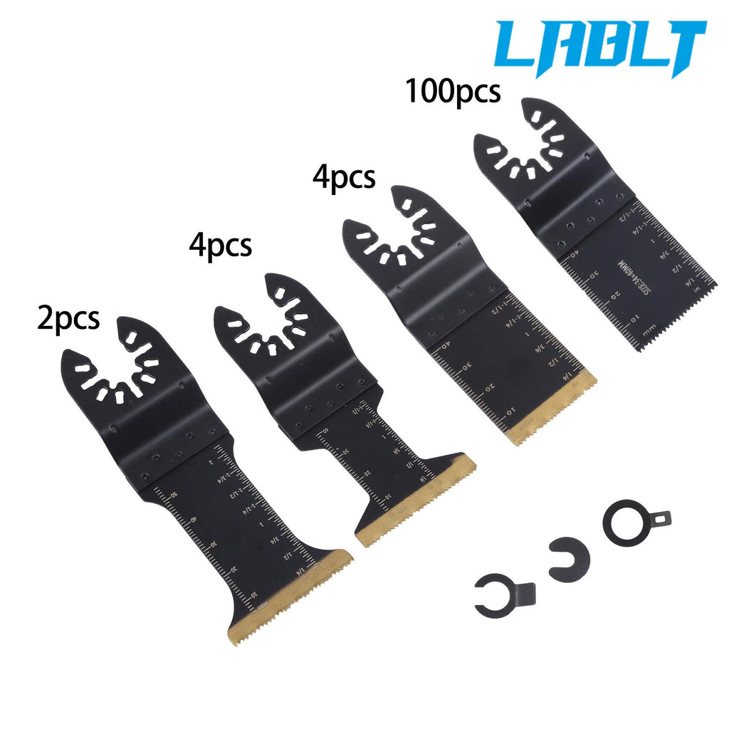 110 PCS Oscillating Tool Blades for Multitools - Titanium Saw Blades