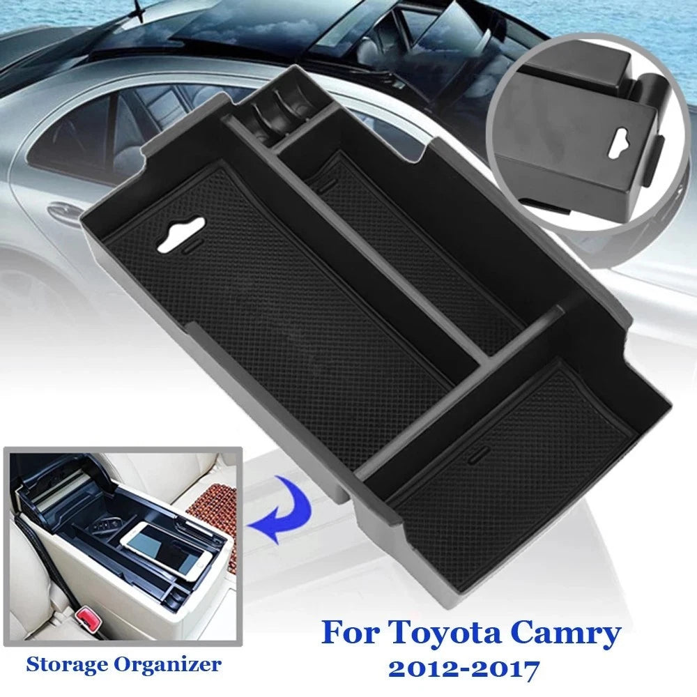 Console Organizer Box for Toyota Camry (2012–2017) Black ABS