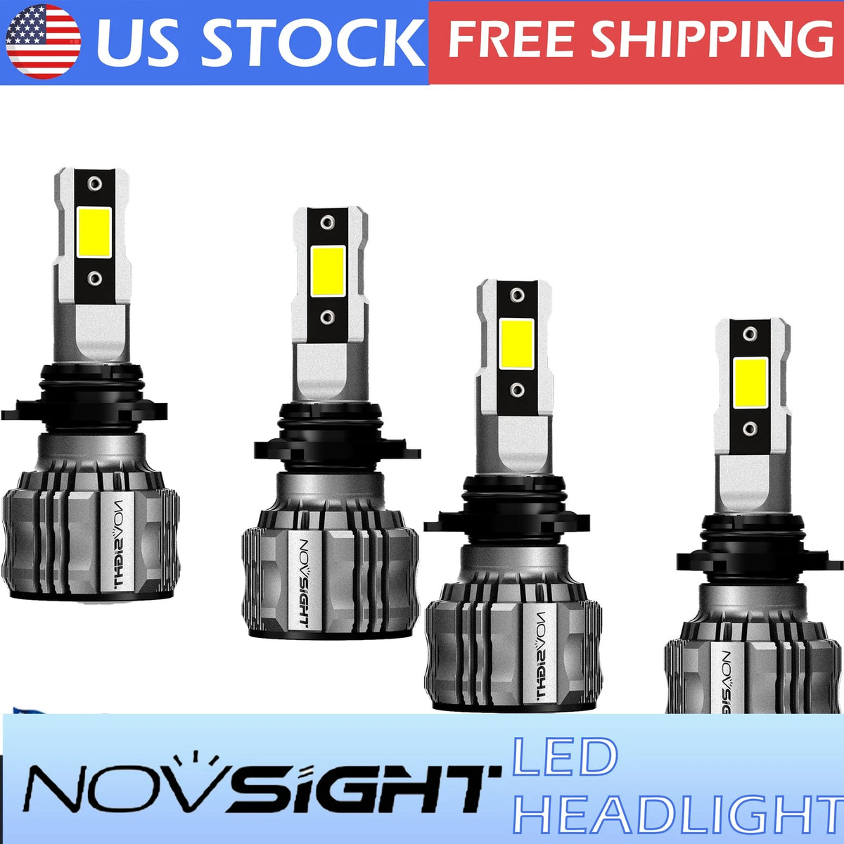 4PCS 9006 9005 LED Headlight Kit for Universal Vehicles