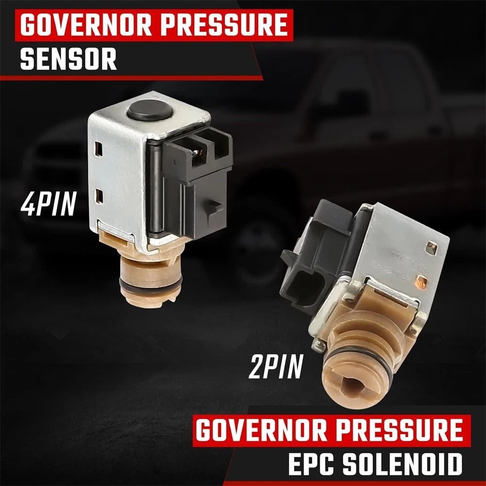 4L60E Shift Solenoid Valve A&B Set with Transmission Filter Gasket for GM Buick