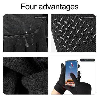 Anti-slip Grip Touchscreen Gloves - Lightweight Insulation Silicone Palm
