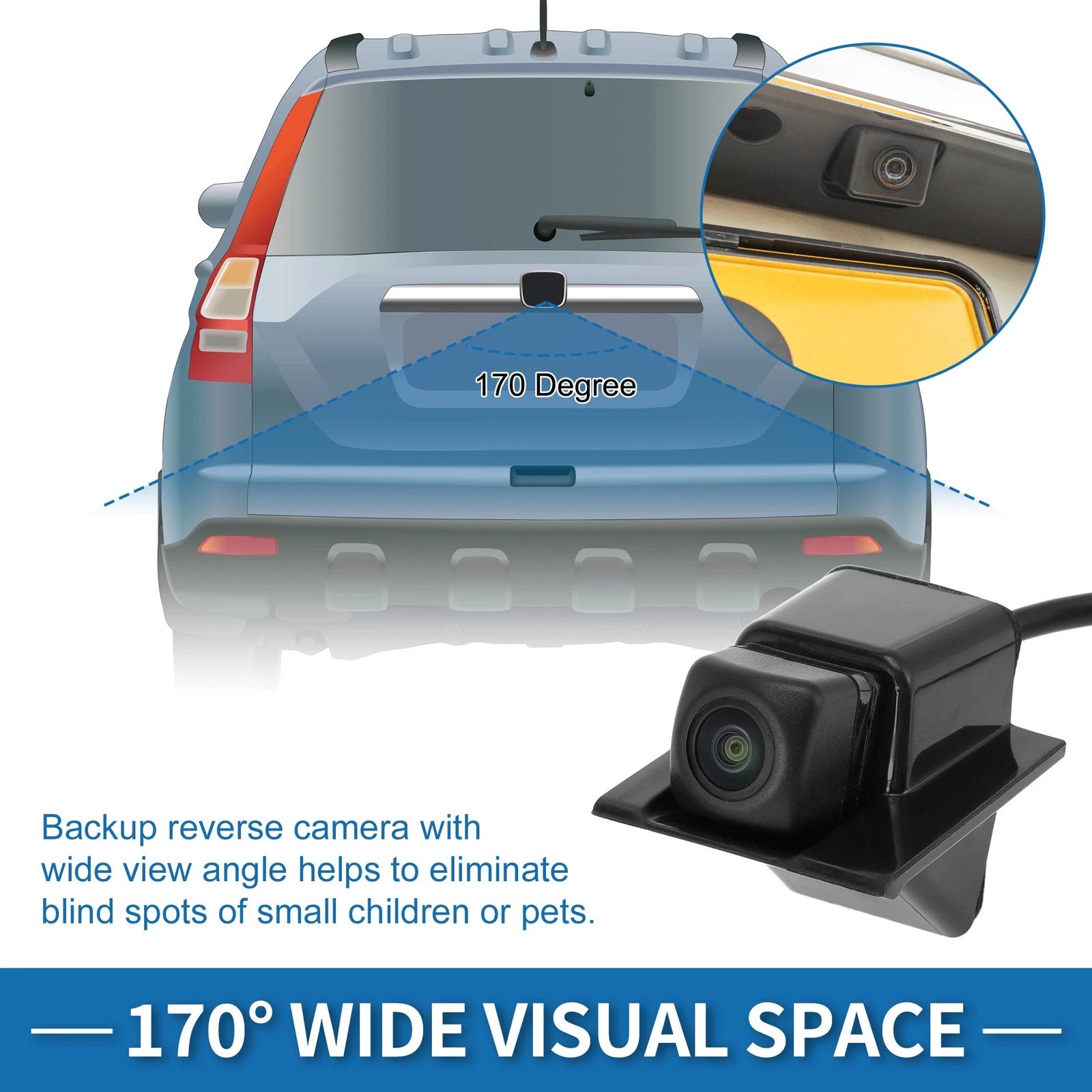 Rear View Backup Camera Park Assist Replacement for Honda Pilot (2016–2017)