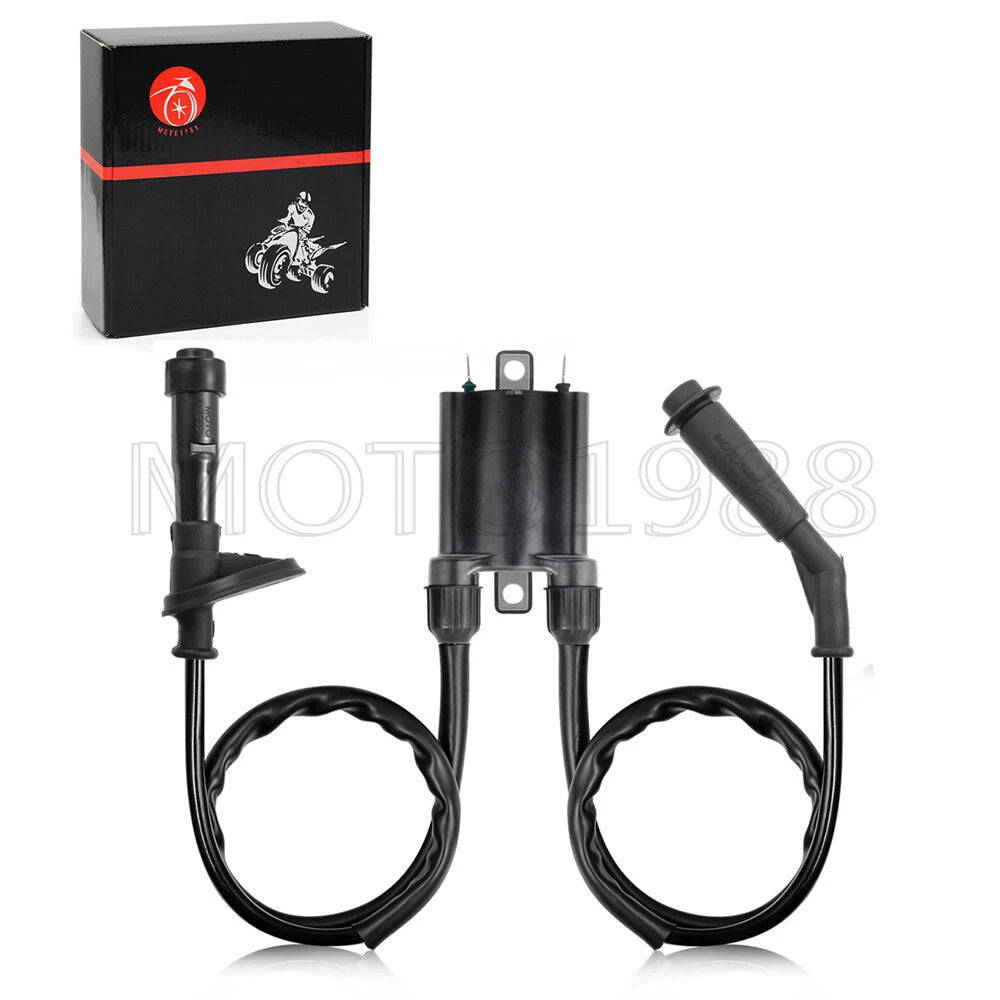 Set of 2 Ignition Coils & Spark Plug Caps for Honda Shadow VLX VT600C (1988–2007)