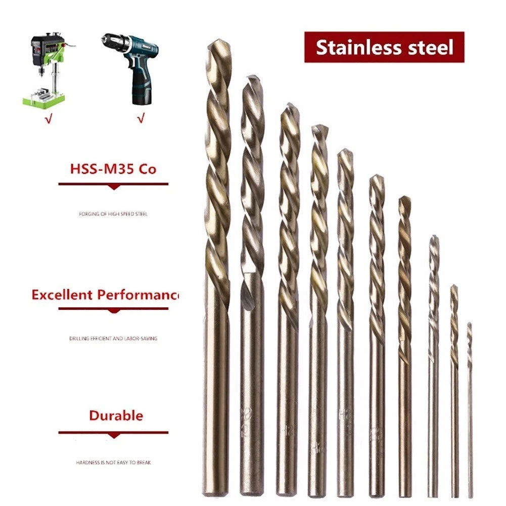 15mm Cobalt HSS Drill Bit Set for Stainless Steel (Professional Use)