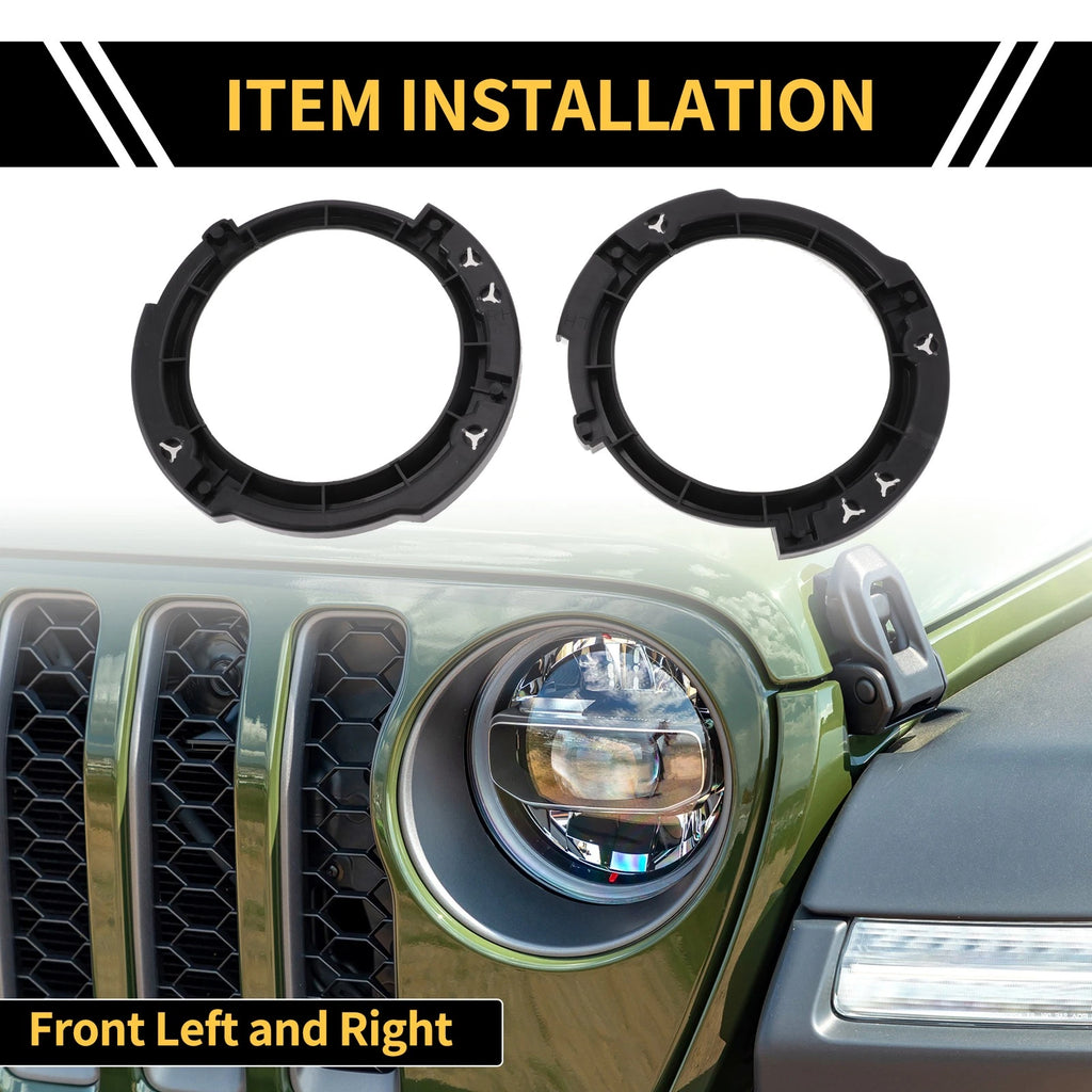 1 Pair Headlight Mount Bracket for Jeep Wrangler JK (2007–2017)