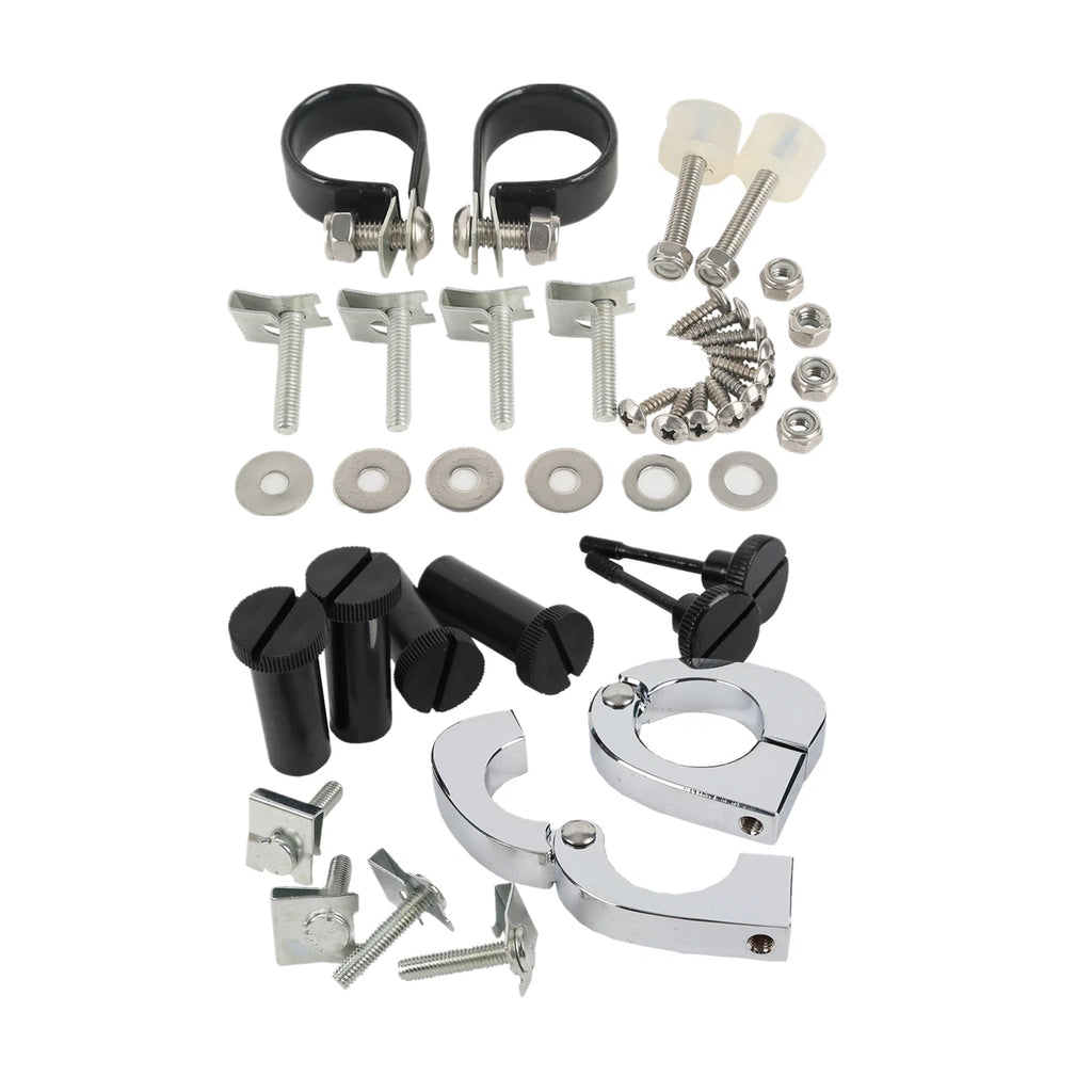 Lower Vented Fairing Mounting Hardware Clamps Kit for Harley Touring (1983–2013)