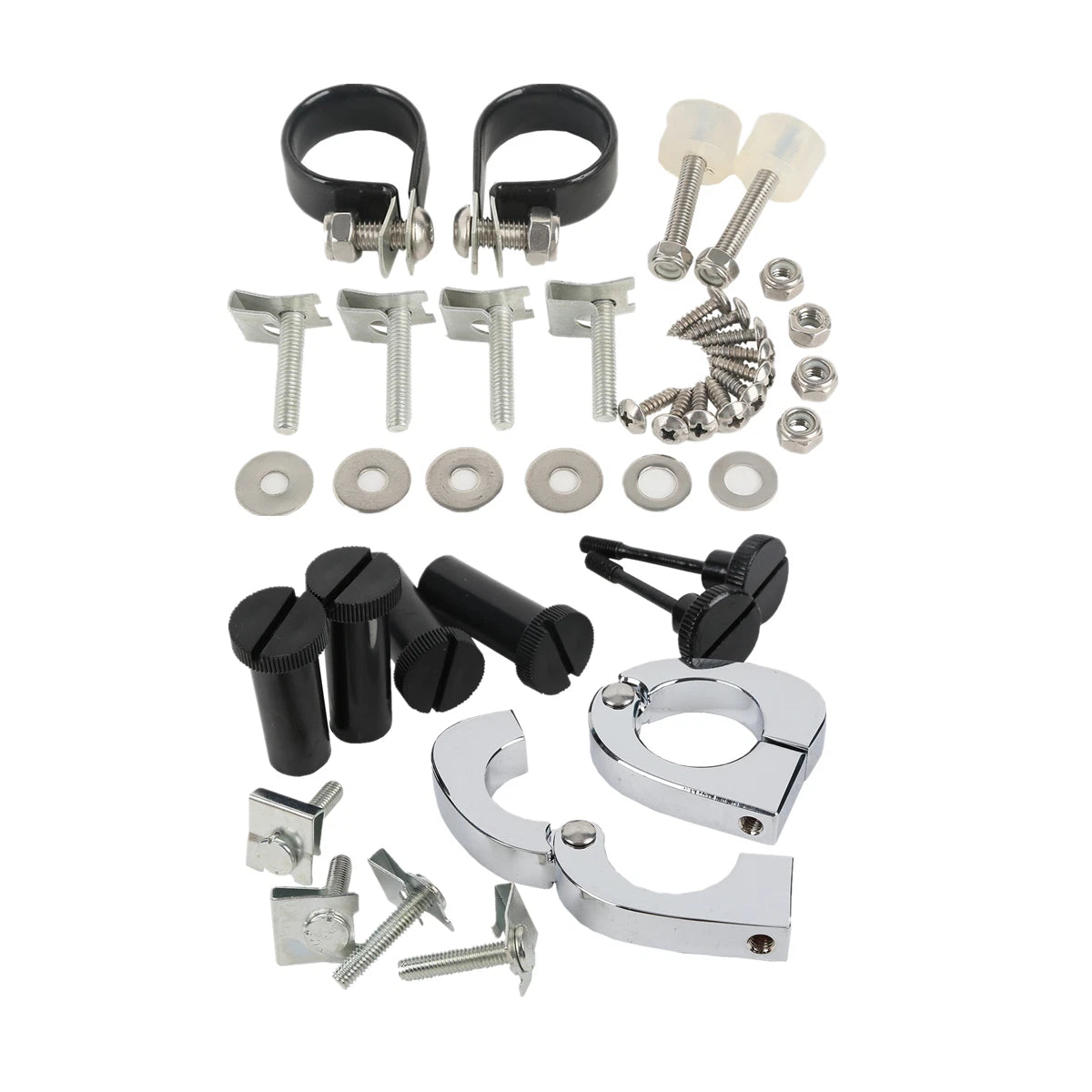 Lower Vented Fairing Mounting Hardware Clamps Kit for Harley Touring (1983–2013)