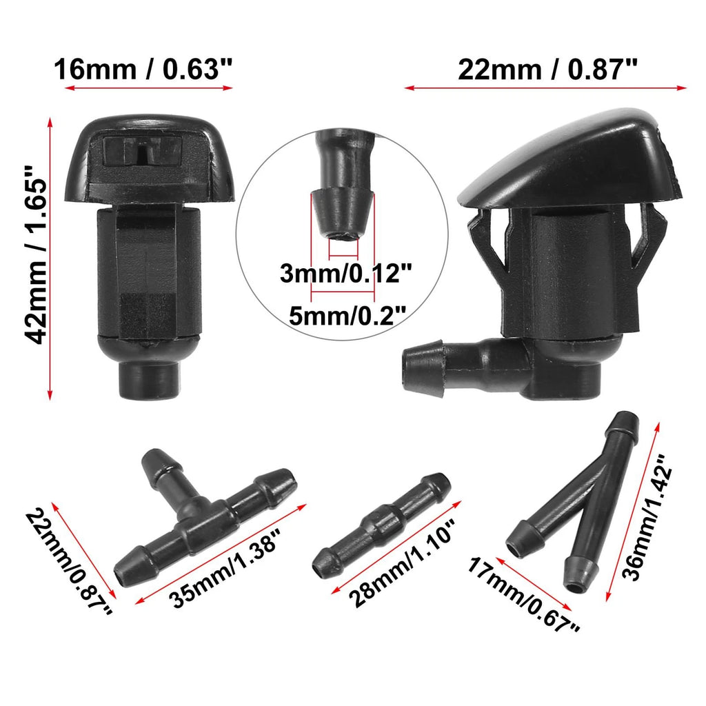 4Pcs Front Windshield Washer Nozzles Replacement for Toyota Solara (2004–2008)