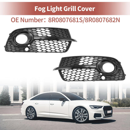 1 Pair Front Fog Light Grill for Audi Q5 S-Line (2009–2017) No. 8R0807681S/8R0807682N