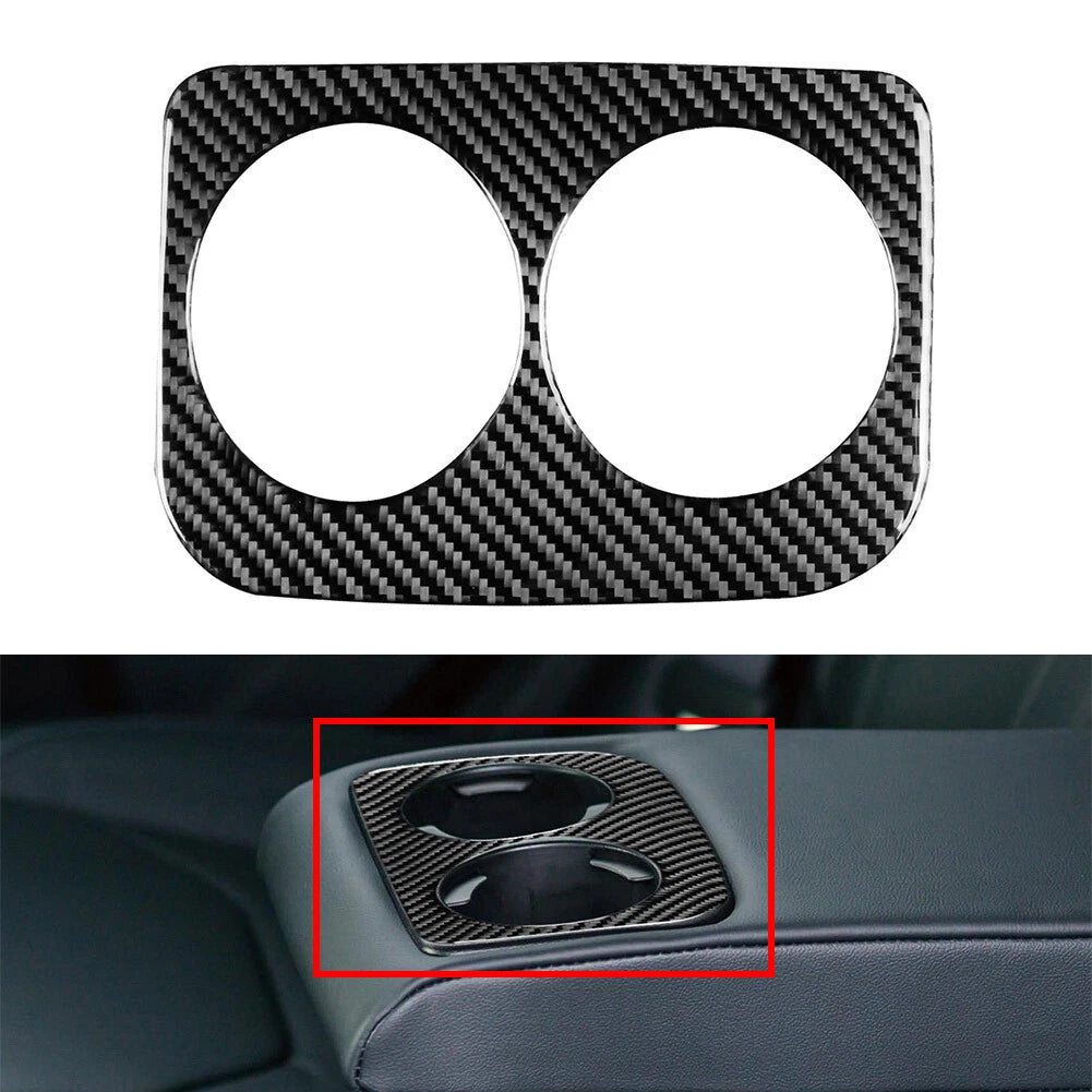 Black Rear Water Cup Holder Panel Cover Trim for Subaru WRX STI (2015–2021)