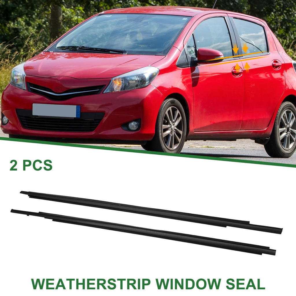 2pcs Front Left Right Window Weatherstrip Seal Replacement for Toyota Yaris (2007–2013)