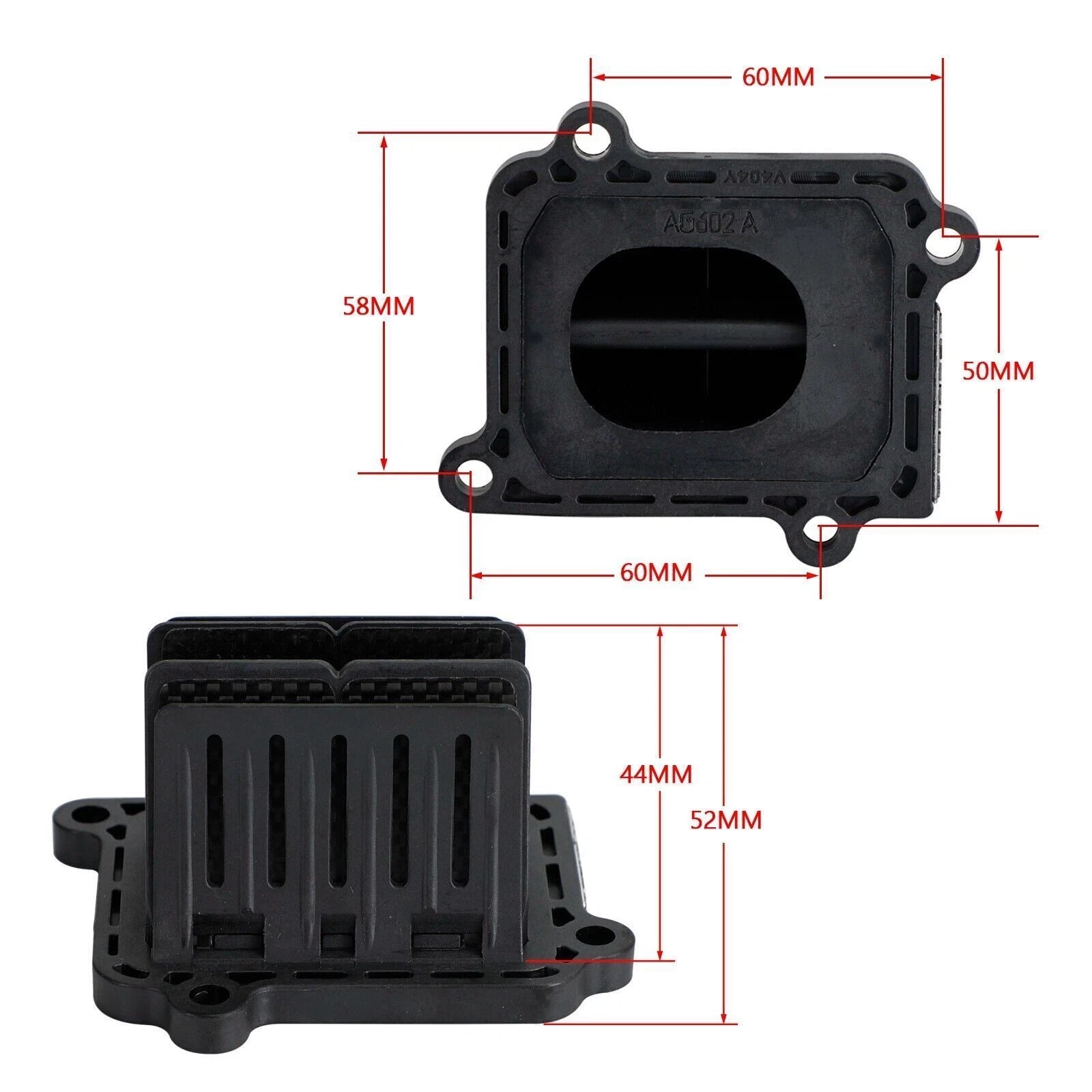 V4R04 Reed Valve Cage Block for Yamaha YZ125 (2005–2020)