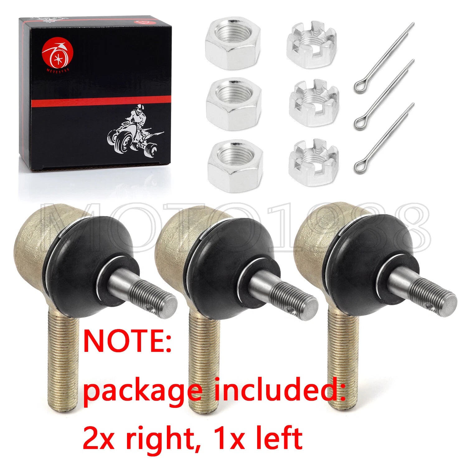 Steering Tie Rod Ends Set of 2 for Club Car DS Golf Cart (1984–2008) 7539 7540