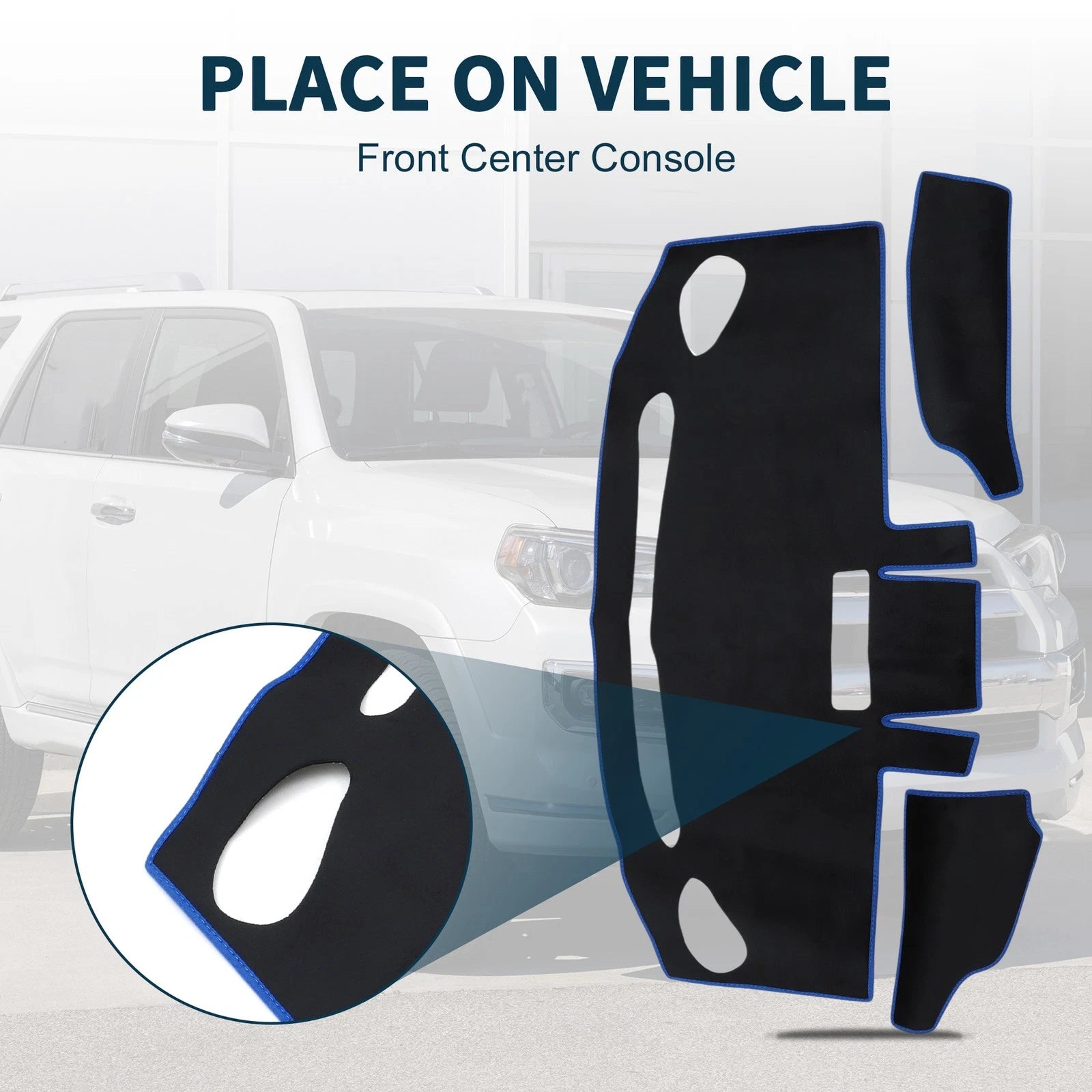 Dashboard Dash Cover Mat for Mazda Flair Wagon MM21 Sun Protector Black Blue Set (2009–2016)