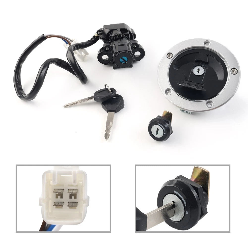 Fuel Gas Cap Ignition Switch Seat Lock Set for Kawasaki Vulcan S 650 (2014–2022)