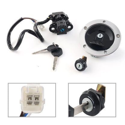 Fuel Gas Cap Ignition Switch Seat Lock Set for Kawasaki Vulcan S 650 (2014–2022)