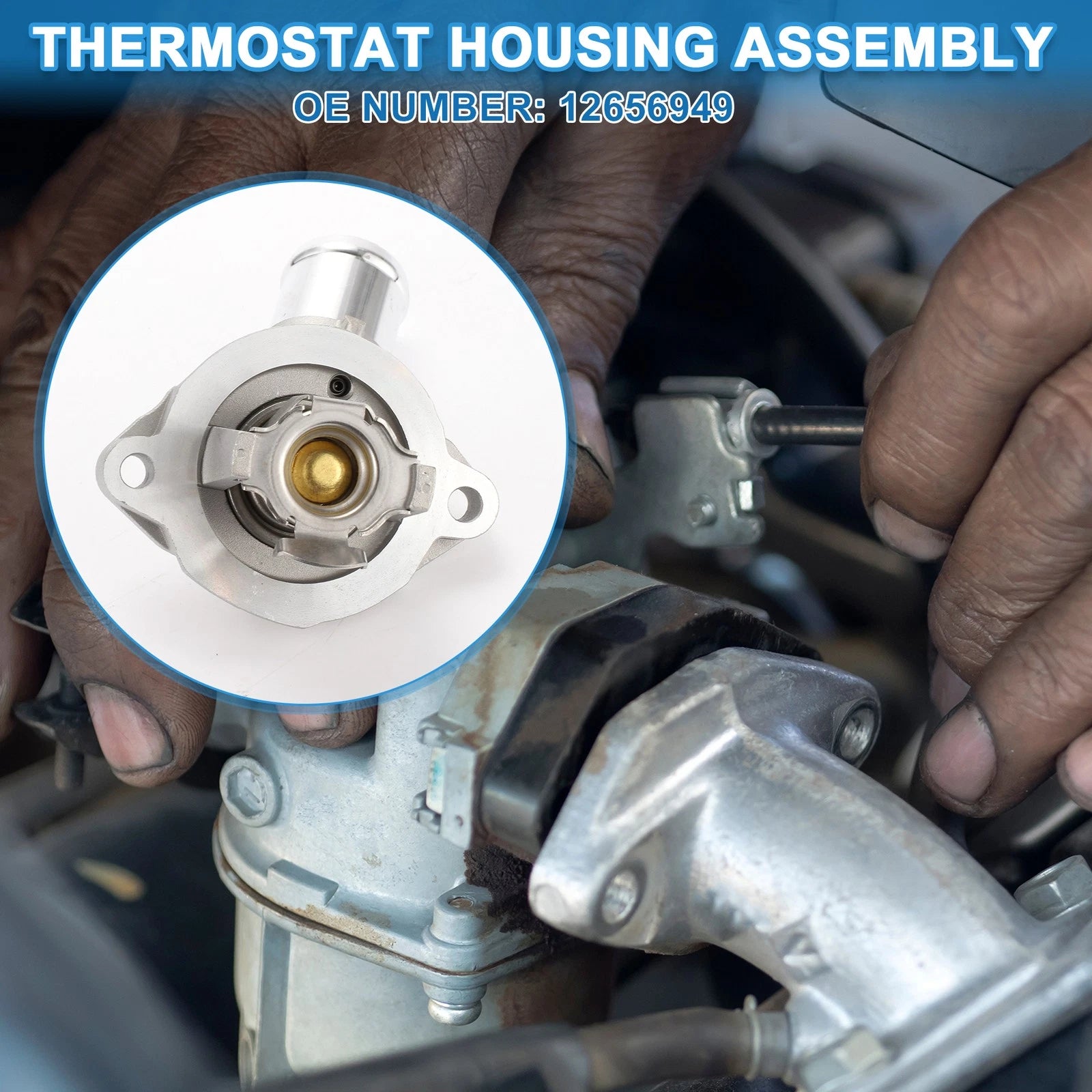 Engine Coolant Thermostat Housing Assembly for Chevrolet Cruze 2016-2019