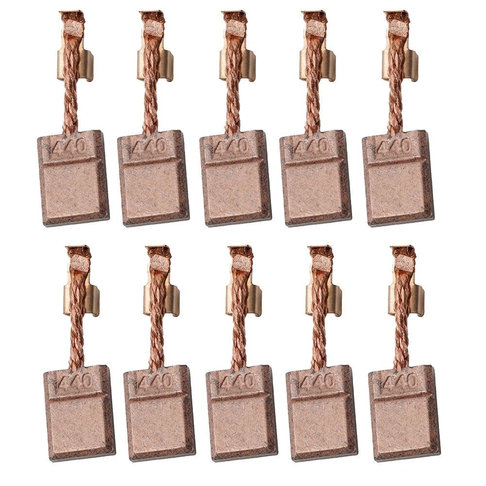 Set of 10 Carbon Brushes with Wire and Spring for Power Tools
