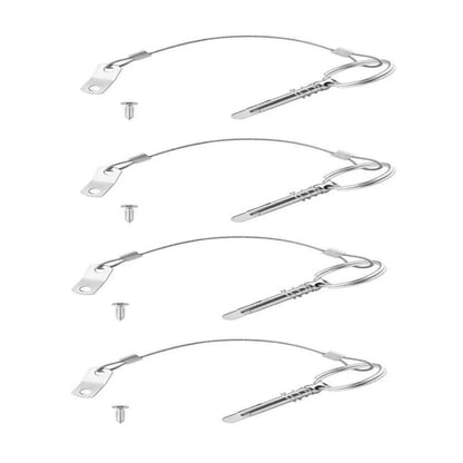Set of 4 Spring Loaded Quick Release Pins for Marine Deck Hinge Support Poles