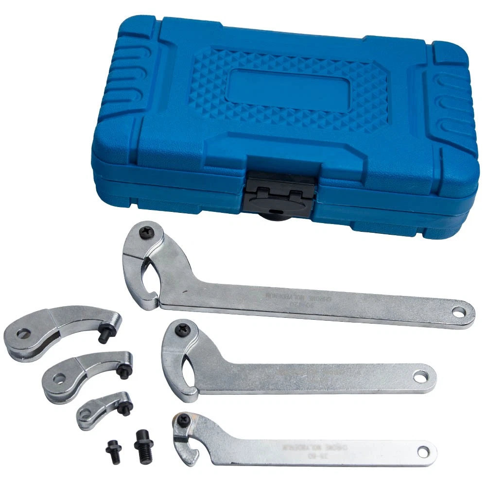 8pc Adjustable Hook Pin Spanner Wrench Tool Set 35mm-120mm