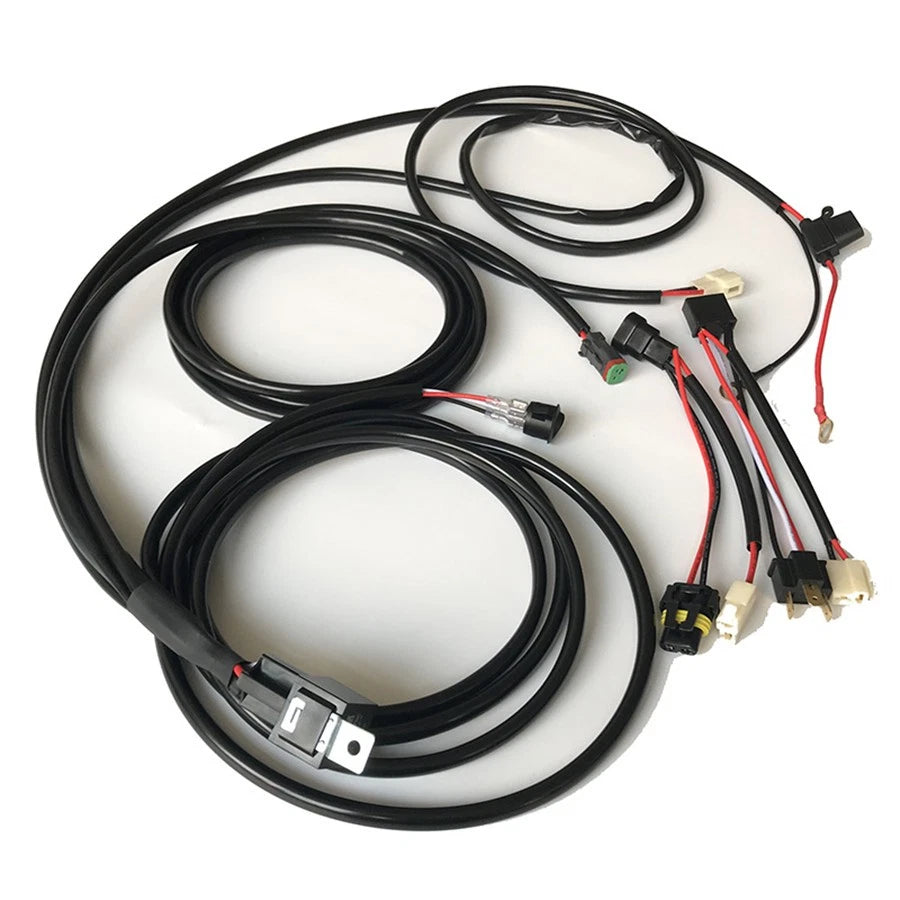 12V LED Light Bar Wiring Harness for High Beam Driving Lights