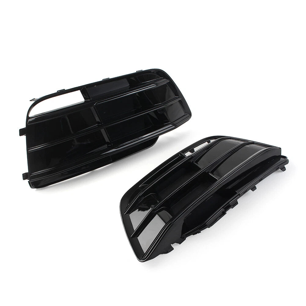 Pair Front Bumper Fog Light Grille Grill Cover For Audi Q5 SQ5 2018-2022