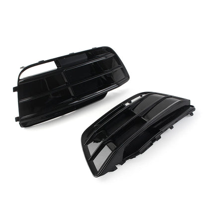 Pair Front Bumper Fog Light Grille Grill Cover For Audi Q5 SQ5 2018-2022
