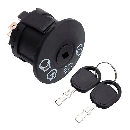 7-Pin Black Starter Ignition Switch with 2 Keys for John Deere 155C/L100/L105