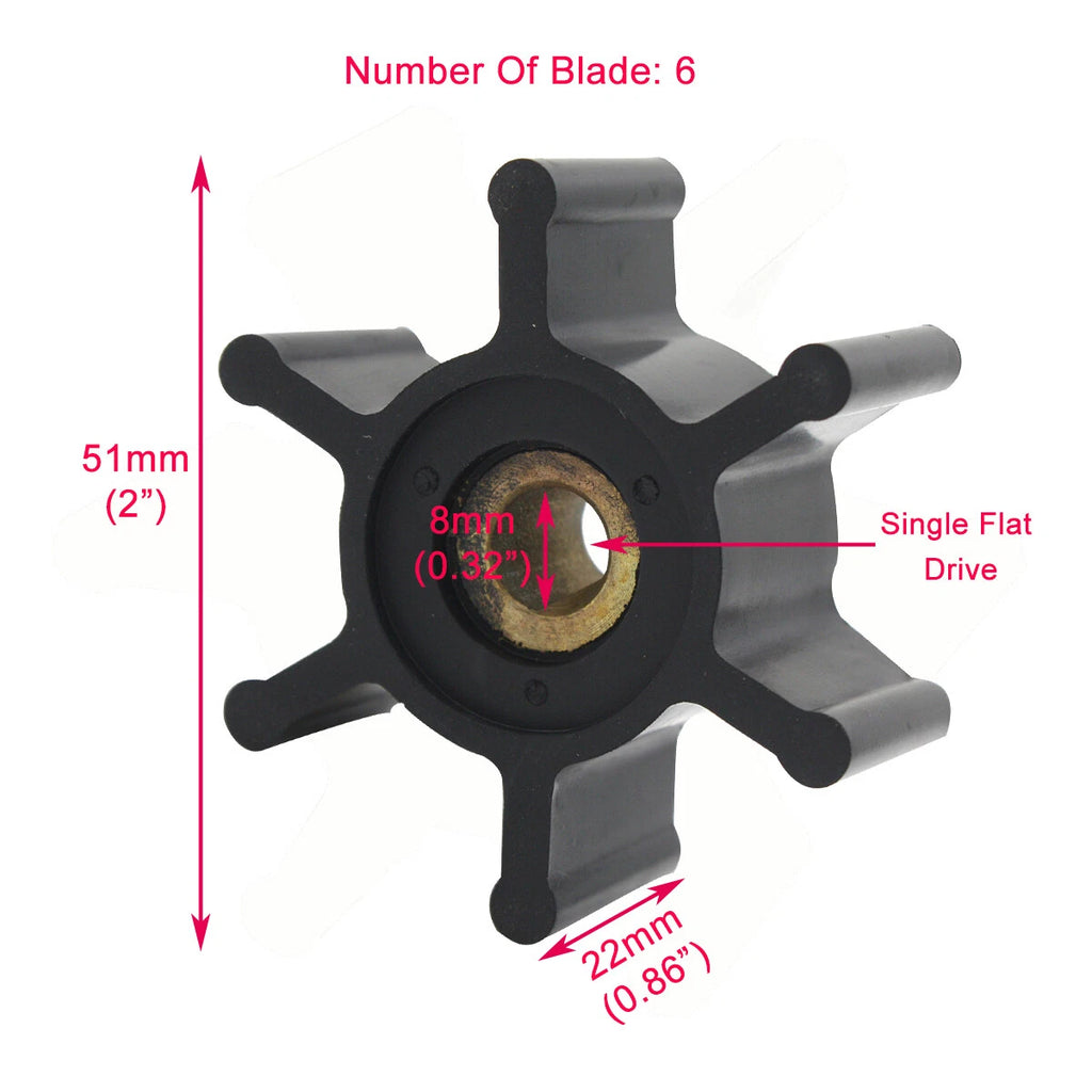 Flexible Impeller Kit for Milwaukee 2771-20 Transfer Pump (No Year) 49162771