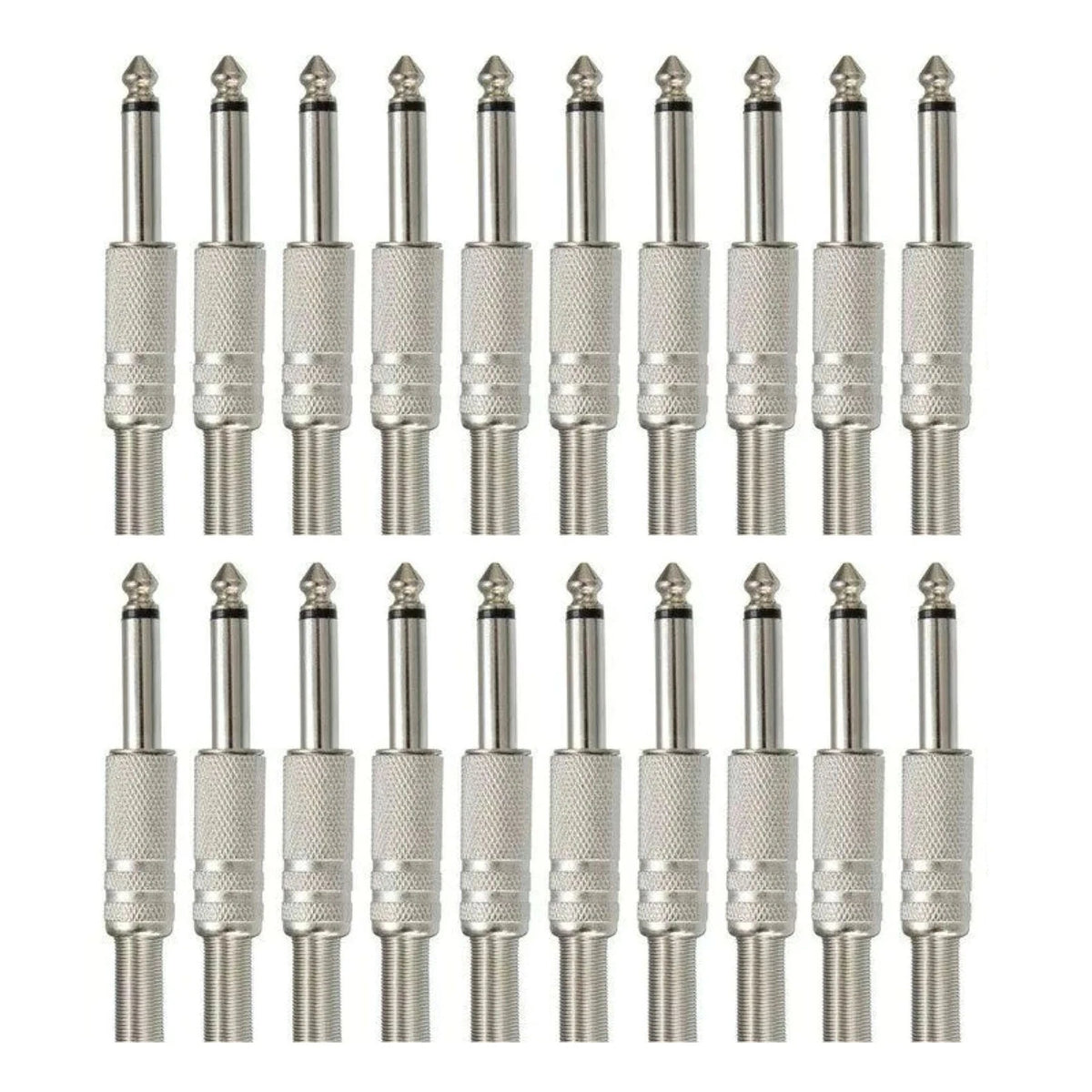 20 x 1/4" Male Monaural Connector Plug with Soldering Terminals