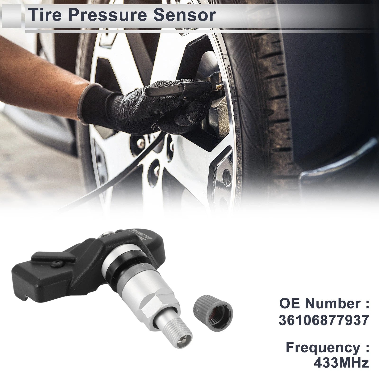 Tire Pressure Sensor Replacement for BMW 530i (2017–2022) 433MHz 1 Pack