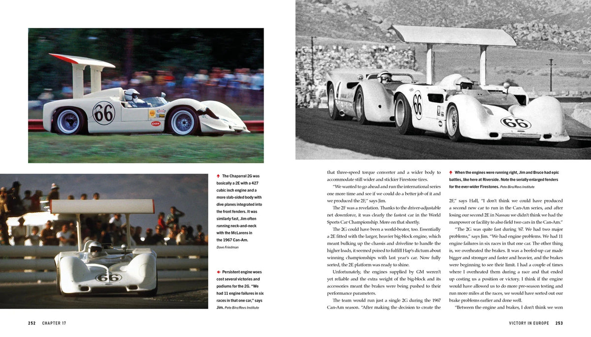 Texas Legend Jim Hall Chaparrals Book for Can-Am Trans-Am Formula 5000