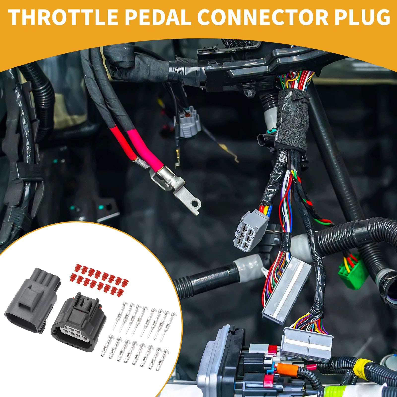 8 Pin Throttle Pedal Connector Plug for Ford (1 Set)