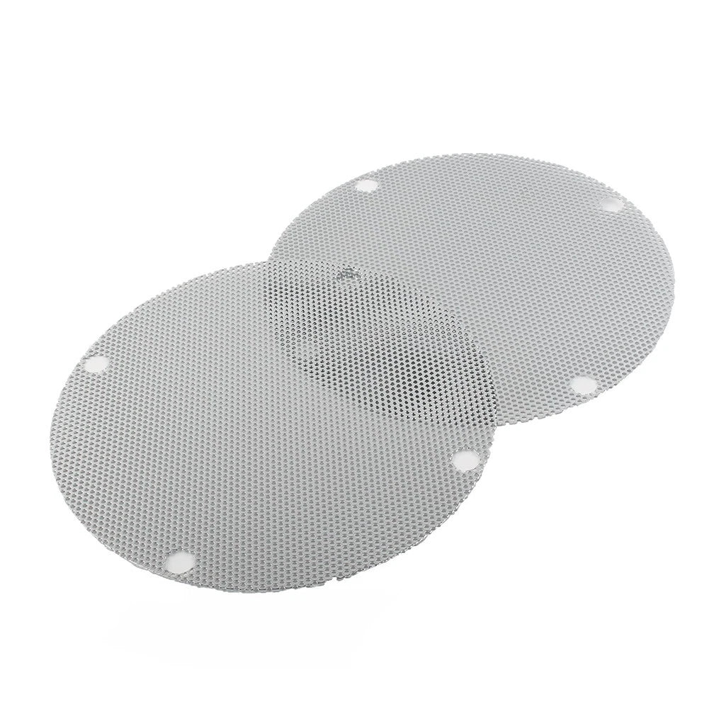 Mesh Rear Speaker Grill Covers For Harley Touring Electra Glide 1996-2013 Silver
