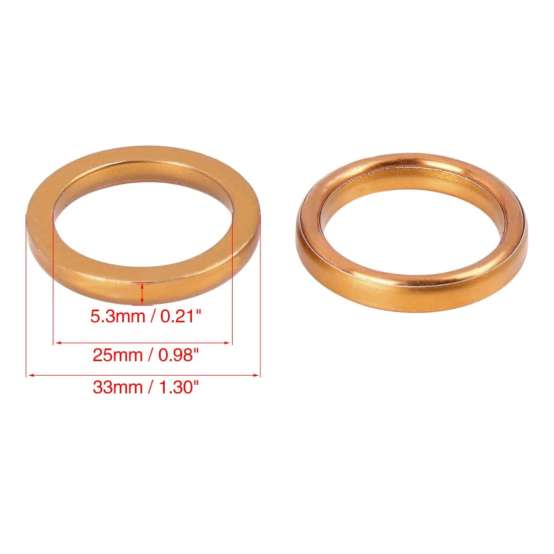 20pcs Exhaust Muffler Pipe Gasket for Jiangling JH70 (25mm ID, 33mm OD)