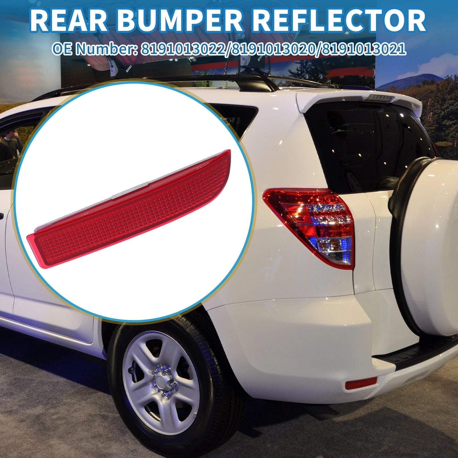 Rear Right Side Bumper Reflector Replacement for Toyota RAV4 (2006–2012)