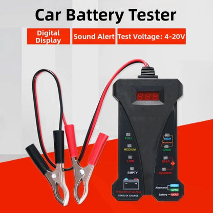 Digital Car Battery Tester 12V Load Tester with Voltmeter and Alternator Status